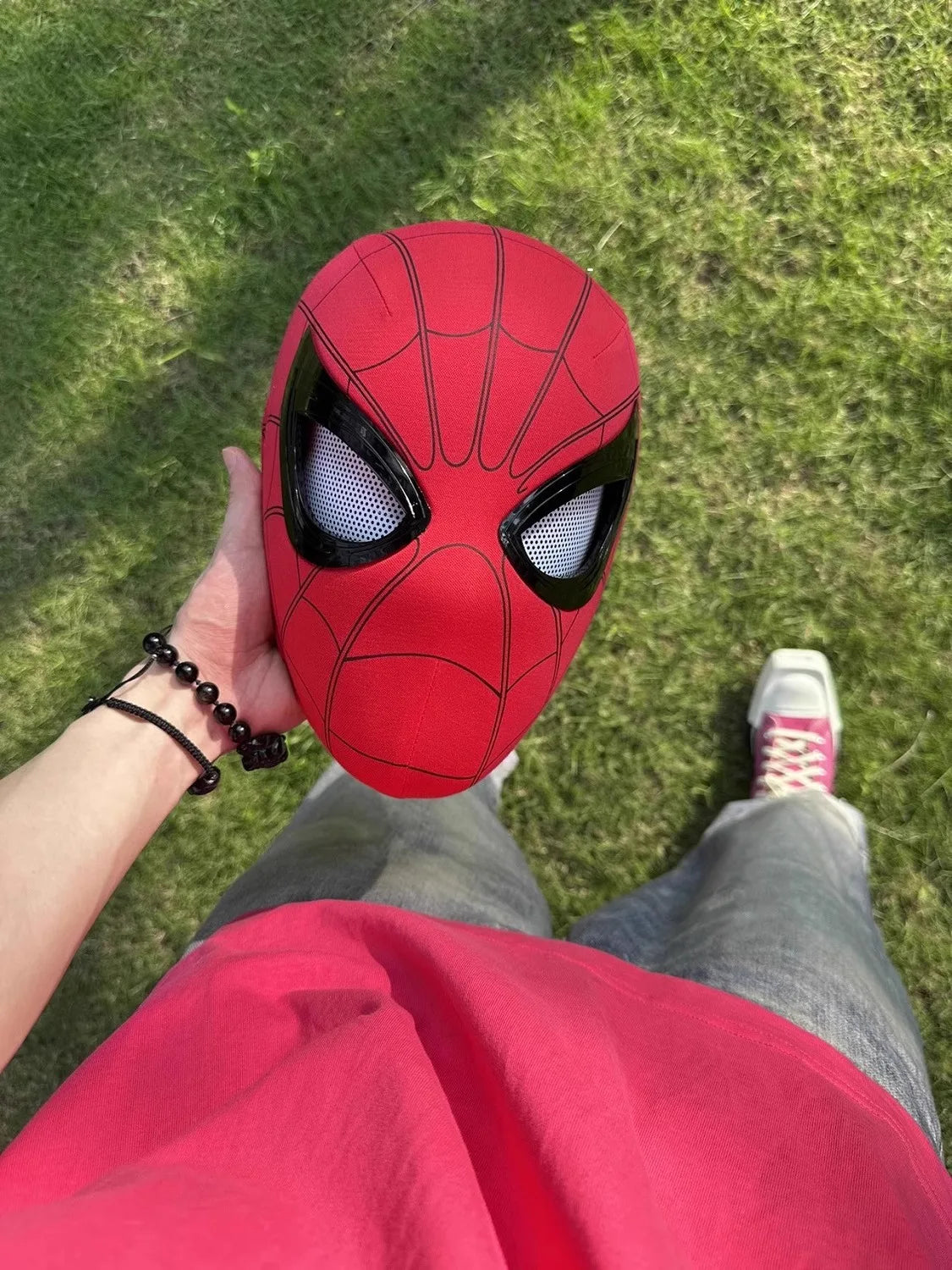 Spider-Man Motorized Eye Mask | Light-Up 1:1 Ring Control Cosplay Masks & Helmets - The Eezee Shop