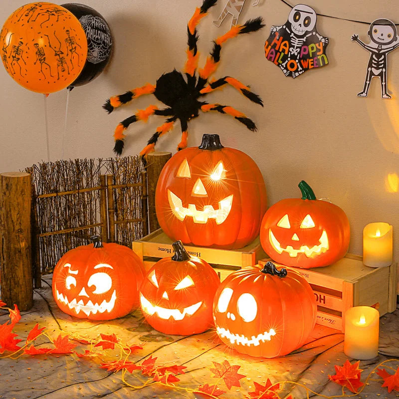 Pumpkins Lamp Halloween Decoration For Home Yard Garden Outdoor Decor Hallowen Horror House Skull Party Props Glow in The Dark - The Eezee Shop