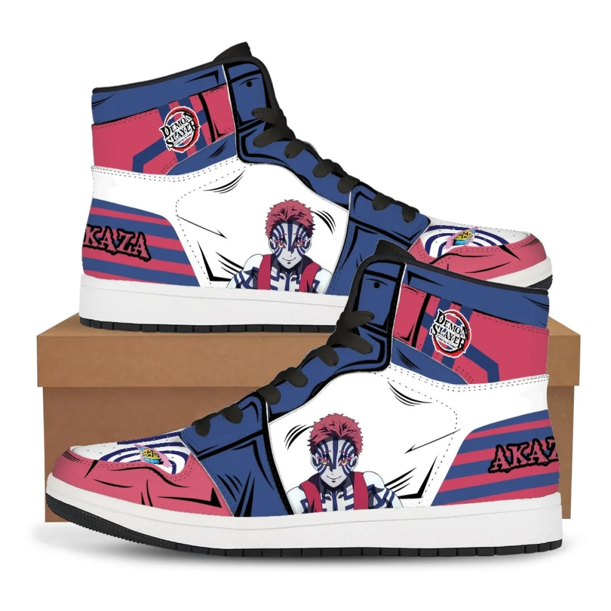 Demon Slayer High-Top Sneakers | Nezuko & Rengoku Print Shoes Sneakers - The Eezee Shop