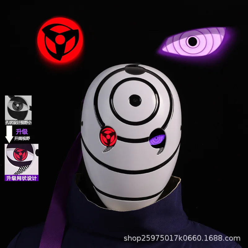Obito Uchiha Light-Up Mask | Naruto Sharingan Cosplay Helmet Cosplay Masks & Helmets - The Eezee Shop