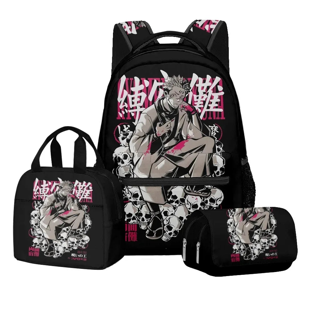 Satoru Gojo 3D Backpack Set | Laptop Bag with Pencil Case Backpacks - The Eezee Shop