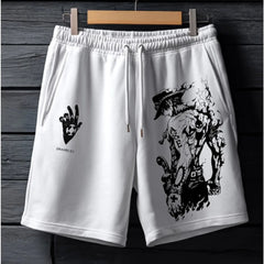 Luffy One Piece Graphic Printed Cotton Shorts  Anime Streetwear Loungewear for Men & Women
