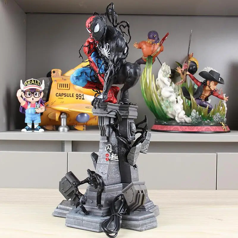 Venom Symbiote Light-Up Statue | Crouching Spider-Man GK Figure Collectible Figures - The Eezee Shop