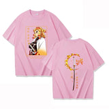 Rengoku Pure Cotton T-Shirt | Demon Slayer Parent-Child Tee Graphic Tees - The Eezee Shop