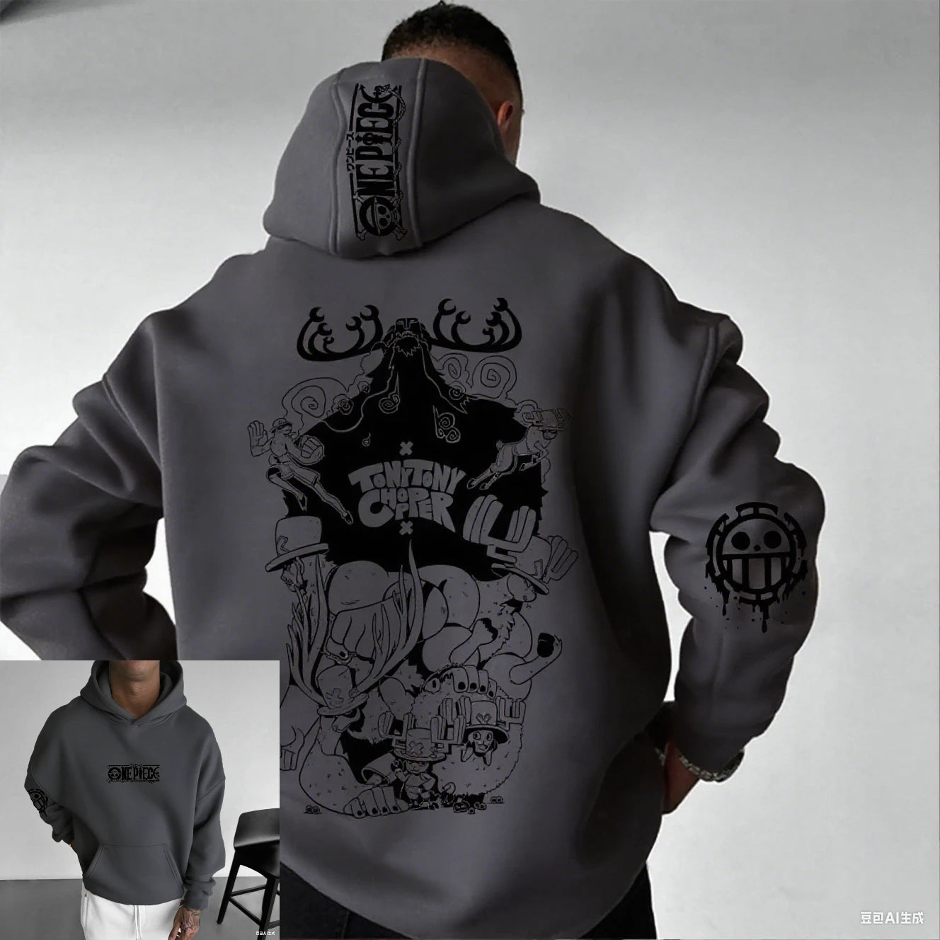 Tony Tony Chopper Graphic Hoodie | One Piece Pullover Hoodies & Sweatshirts - The Eezee Shop