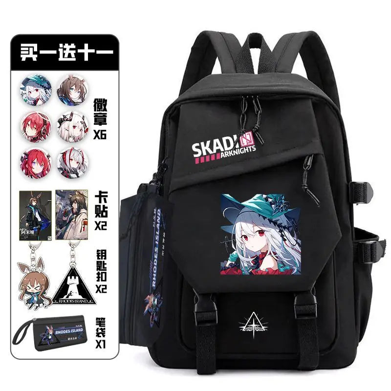 Arknights Backpack with Badge Set | Anime Ita Bag for Students Backpacks - The Eezee Shop