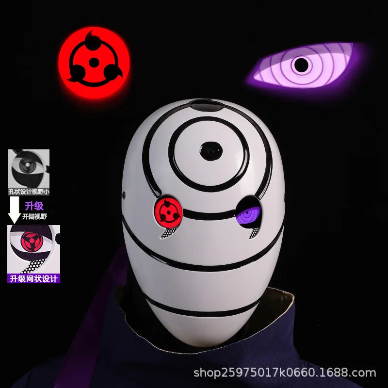 Obito Uchiha Light-Up Mask | Naruto Sharingan Cosplay Helmet Cosplay Masks & Helmets - The Eezee Shop