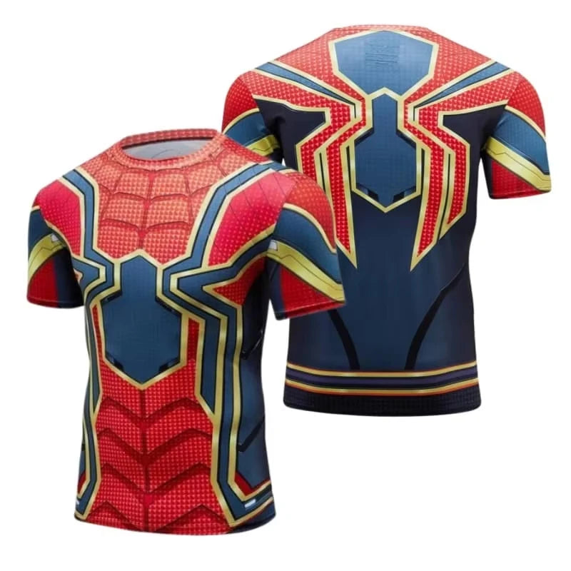 Spider Hero 3D Print T-Shirt | Quick-Dry Family Fitness Tee Gym & Compression Wear - The Eezee Shop