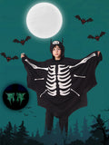 Boys Glow Ghost Bat Cape | Kids Halloween Costume Cloak Halloween Costumes - The Eezee Shop