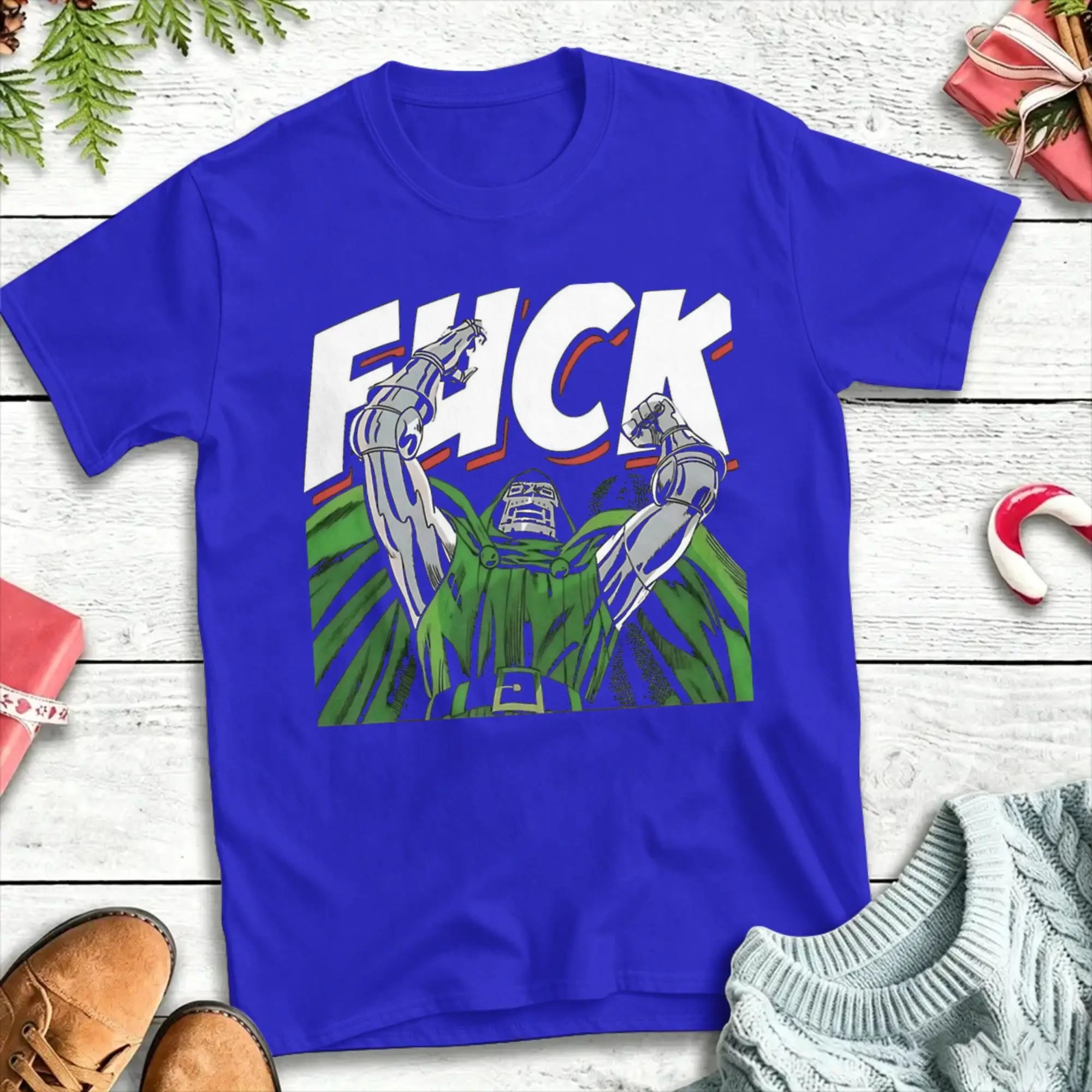 Doctor Doom Oversized Streetwear T-Shirt | Harajuku Graphic Tee Graphic Tees - The Eezee Shop