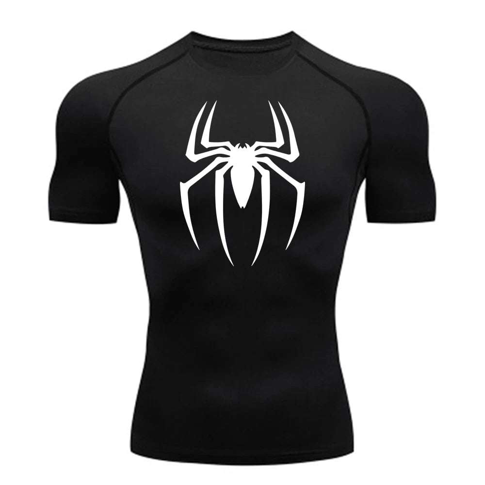 Spider Print Compression Shirt | Men's Quick-Dry Gym Jersey Gym & Compression Wear - The Eezee Shop