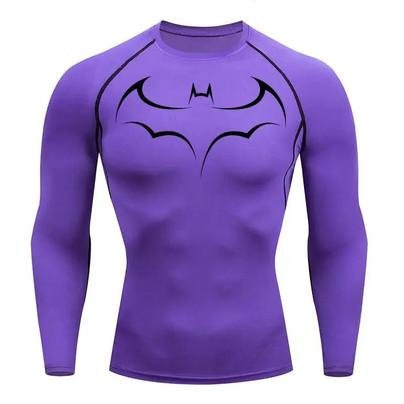 Bat Print Compression T-Shirt | Men's Running & Gym Tee Gym & Compression Wear - The Eezee Shop