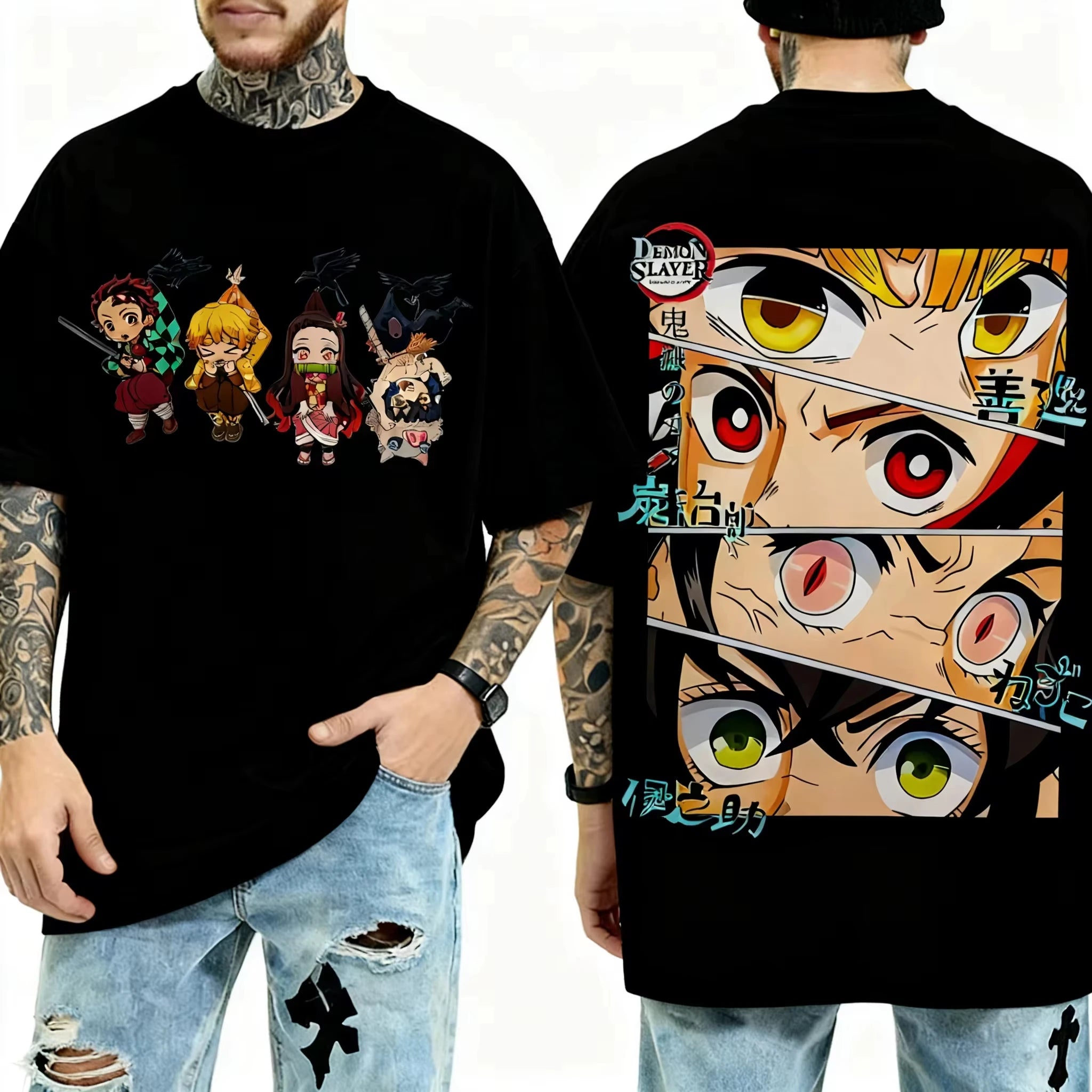 Demon Slayer Character Eyes T-Shirt | Unisex Sports Tee Graphic Tees - The Eezee Shop