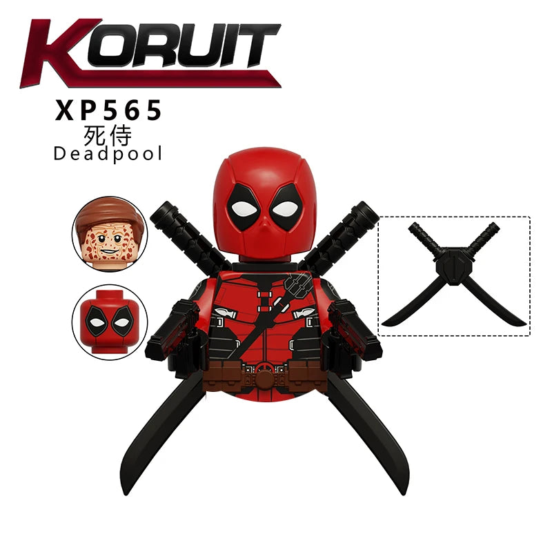 Deadpool Mini Building Block Figures | DIY Brick Toy Set Building Block Sets - The Eezee Shop