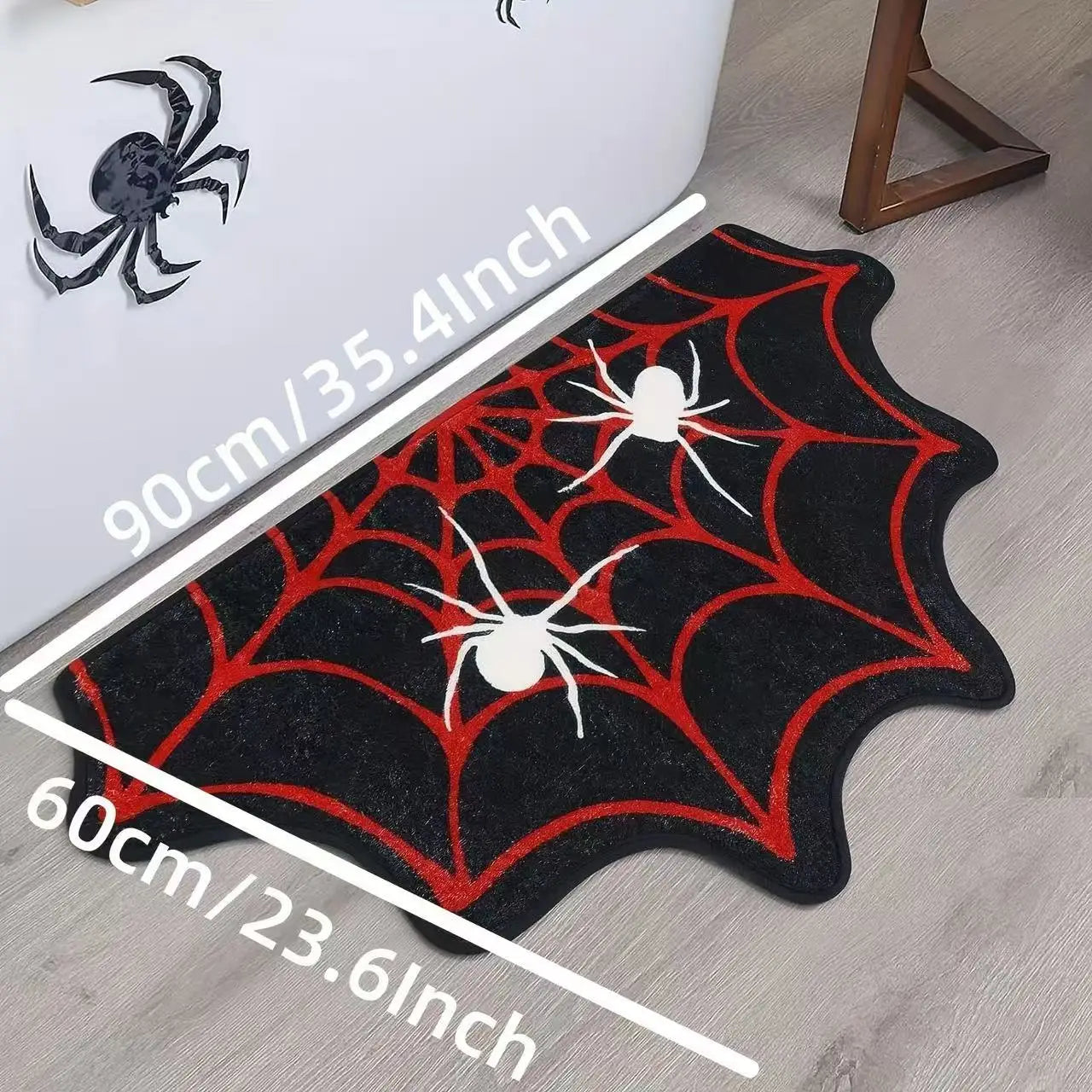 Spider Web Bath Mat | Absorbent Non-Slip Halloween Rug Rugs & Doormats - The Eezee Shop