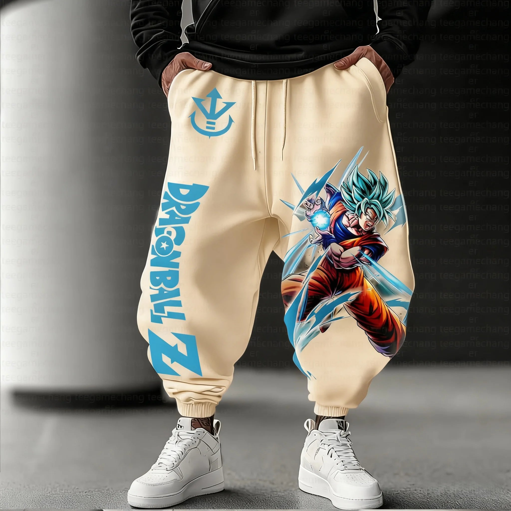 Goku SSB 3D Print Joggers | Quick-Dry Oversized Sports Pants Joggers & Pants - The Eezee Shop