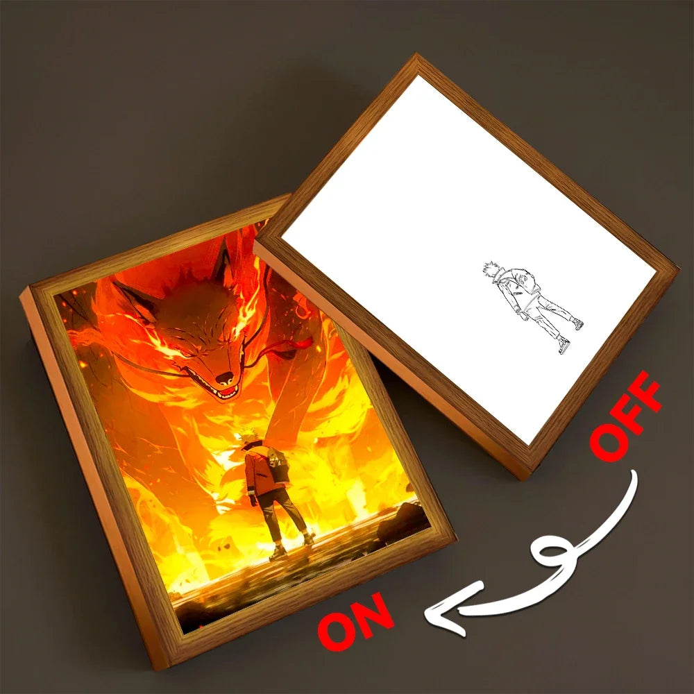 Naruto Light Painting LED Frame | Anime Night Light Wall Decor Lamps & Night Lights - The Eezee Shop