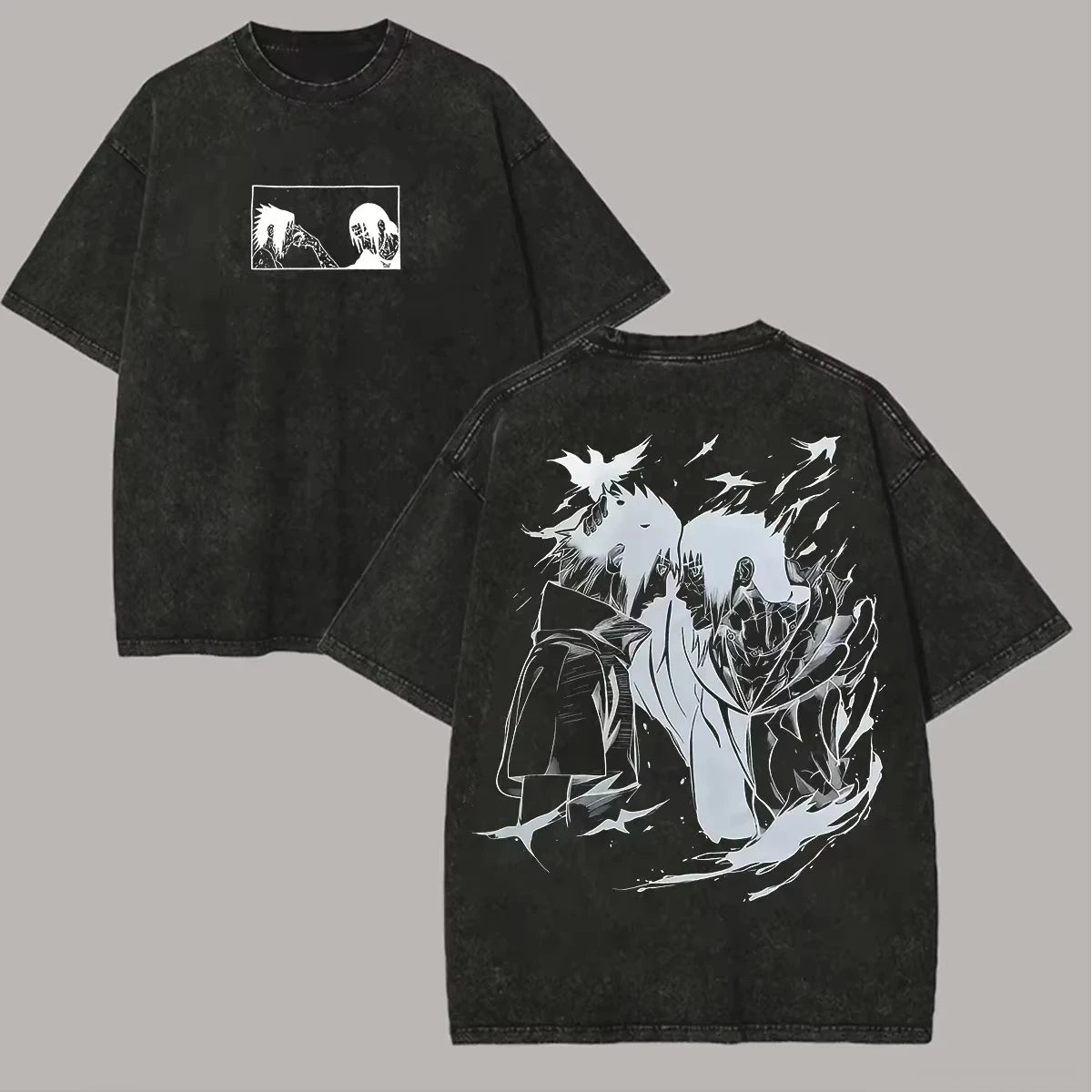 Akatsuki Cloud Washed T-Shirt | Naruto Vintage Unisex Tee Graphic Tees - The Eezee Shop