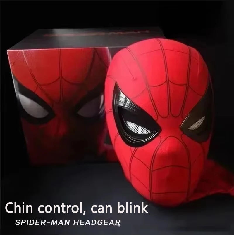 Miles Morales Light-Up Mask | Moving Eyes Ring Control 1:1 Cosplay Masks & Helmets - The Eezee Shop