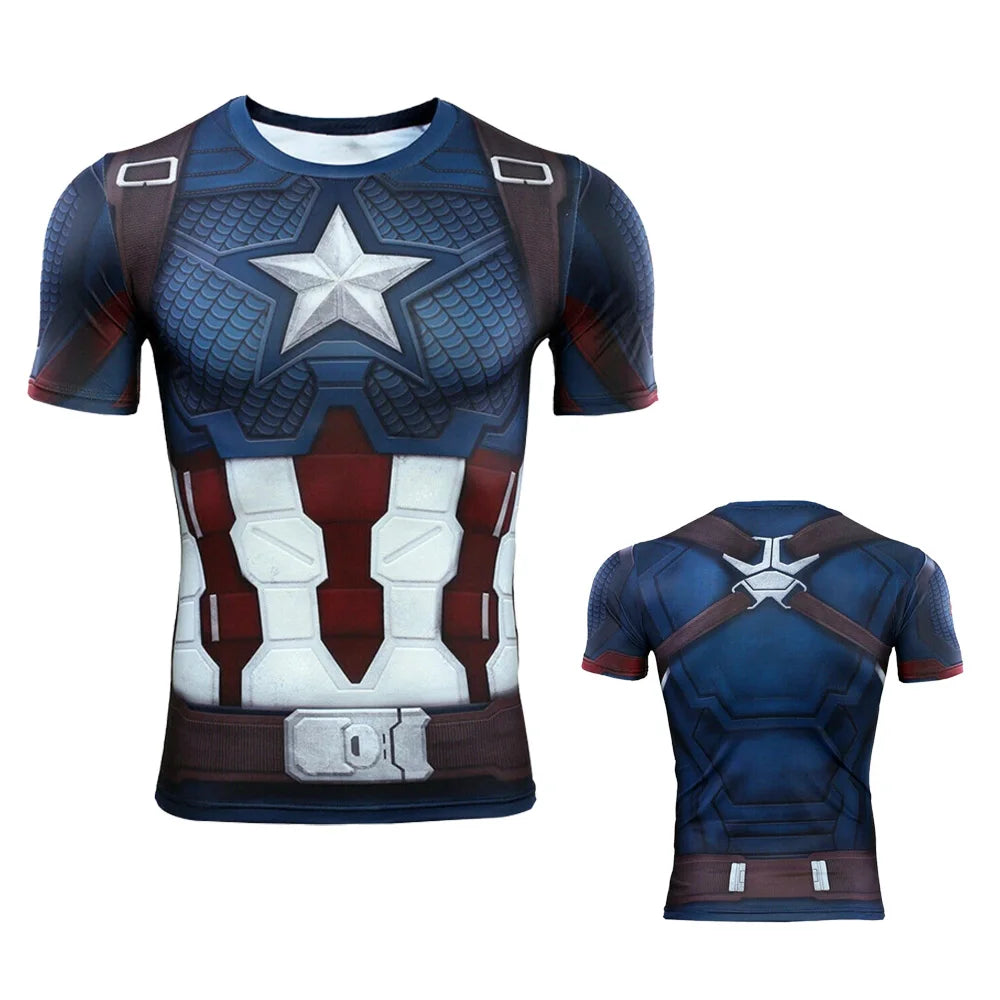Superhero Costume Gym T-Shirt | Adult & Kids Quick-Dry Tee Gym & Compression Wear - The Eezee Shop