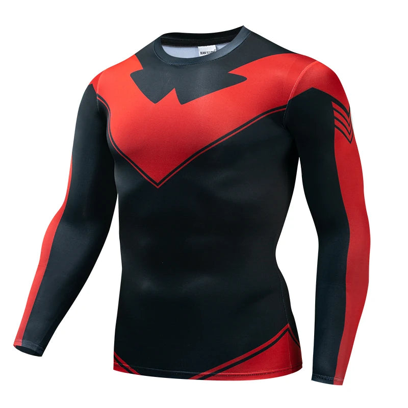 Nightwing 3D Compression Shirt | Men's Rash Guard Training Top Gym & Compression Wear - The Eezee Shop