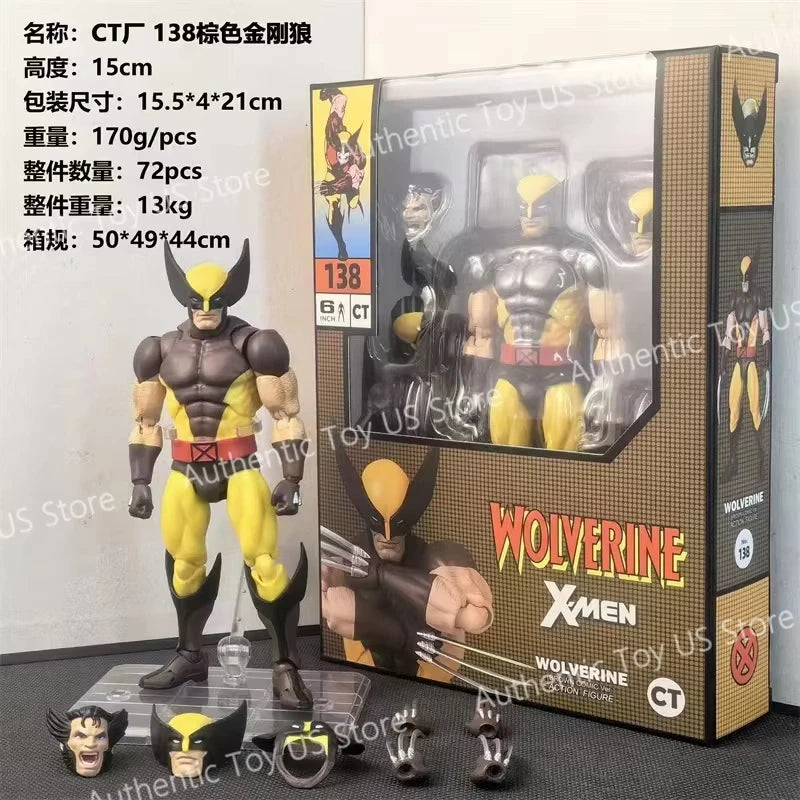 Wolverine Brown Comic Figure | Articulated X-Men Collectible Collectible Figures - The Eezee Shop