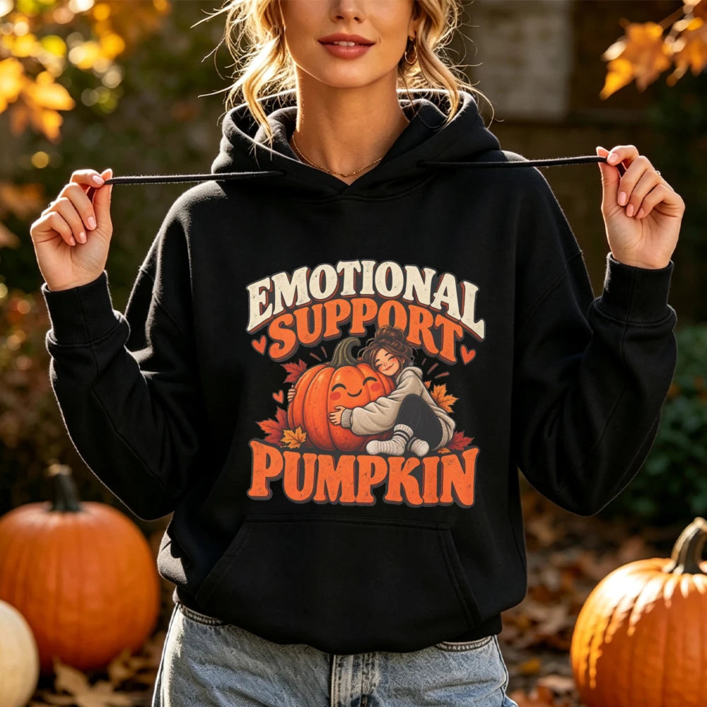 Emotional Support Pumpkin Hoodie | Women's Halloween Sweatshirt Hoodies & Sweatshirts - The Eezee Shop