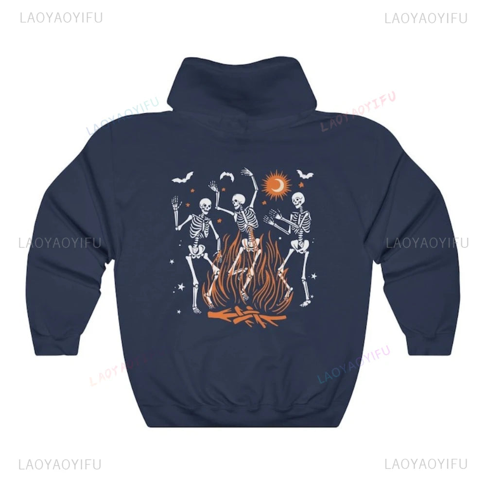 Dancing Skeleton Hoodie | Mall Goth Unisex Halloween Pullover Hoodies & Sweatshirts - The Eezee Shop