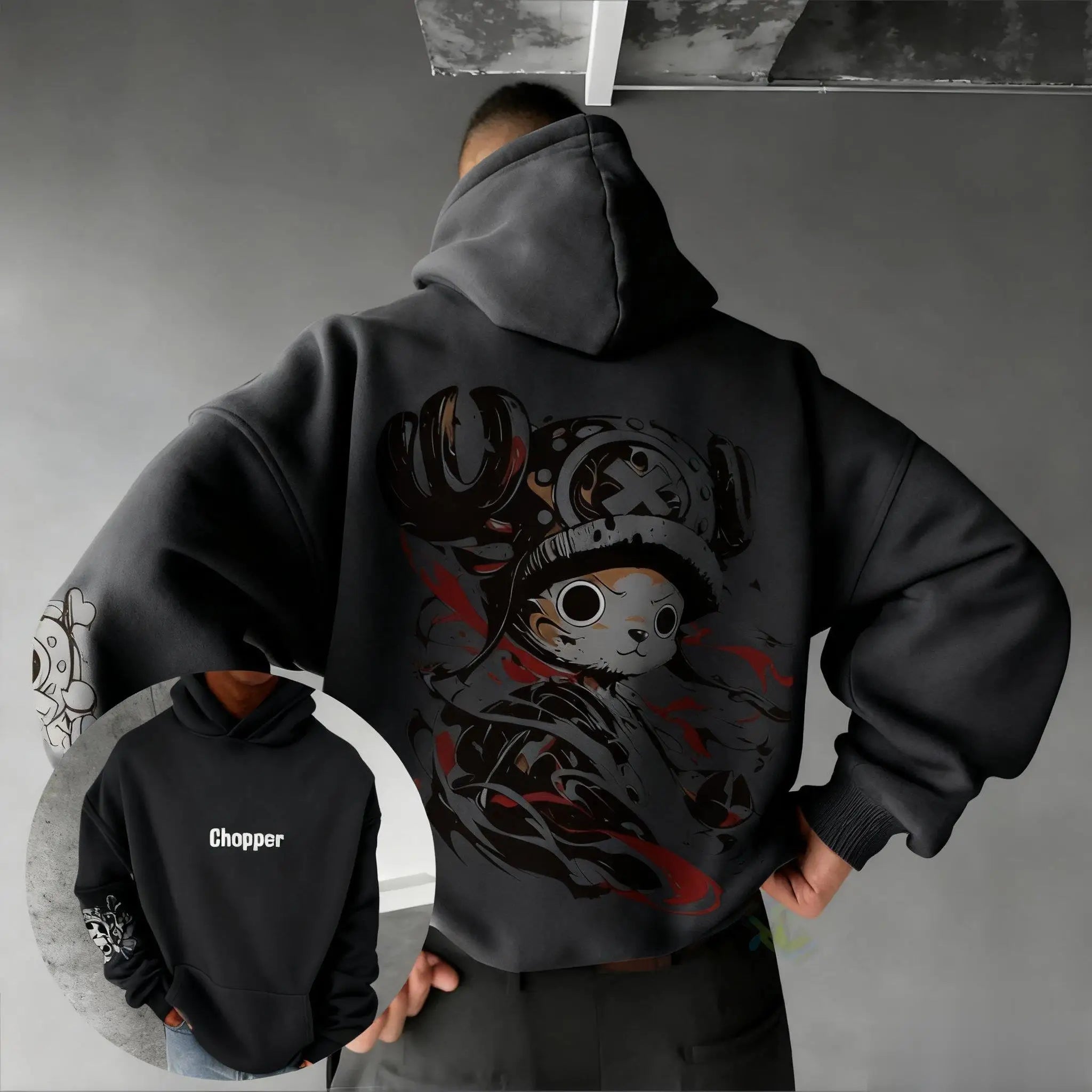 Tony Tony Chopper Oversized Hoodie | One Piece Casual Pullover Hoodies & Sweatshirts - The Eezee Shop