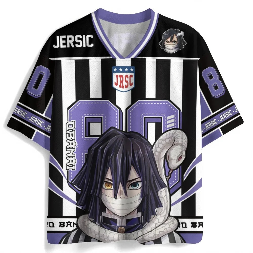 Demon Slayer Number Jersey | Oversized Unisex Anime Tee Graphic Tees - The Eezee Shop