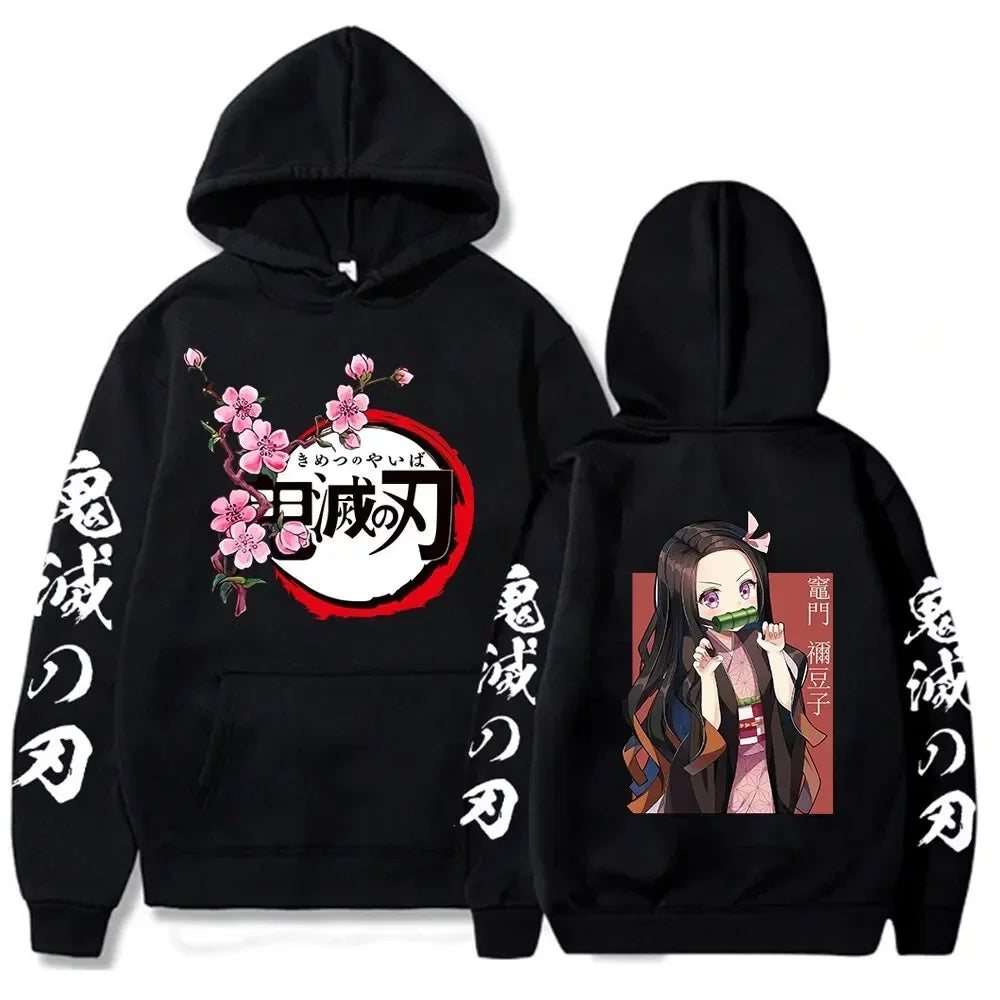 Nezuko Plus Size Hoodie | Women's Demon Slayer Sweatshirt Hoodies & Sweatshirts - The Eezee Shop