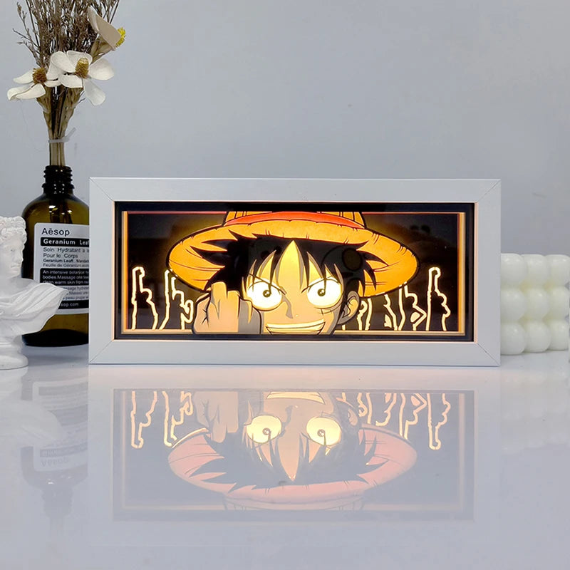 Roronoa Zoro Paper-Cut Shadow Box | Remote Color Night Light Lamps & Night Lights - The Eezee Shop