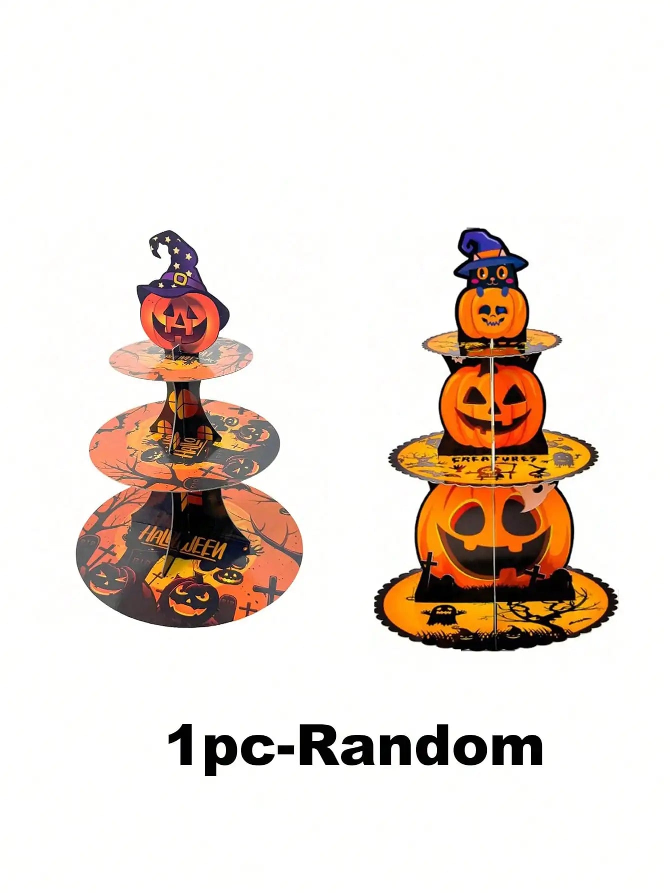 Halloween Evil Pumpkin Tiered Cake Stand | Party Dessert Tower Party Supplies - The Eezee Shop