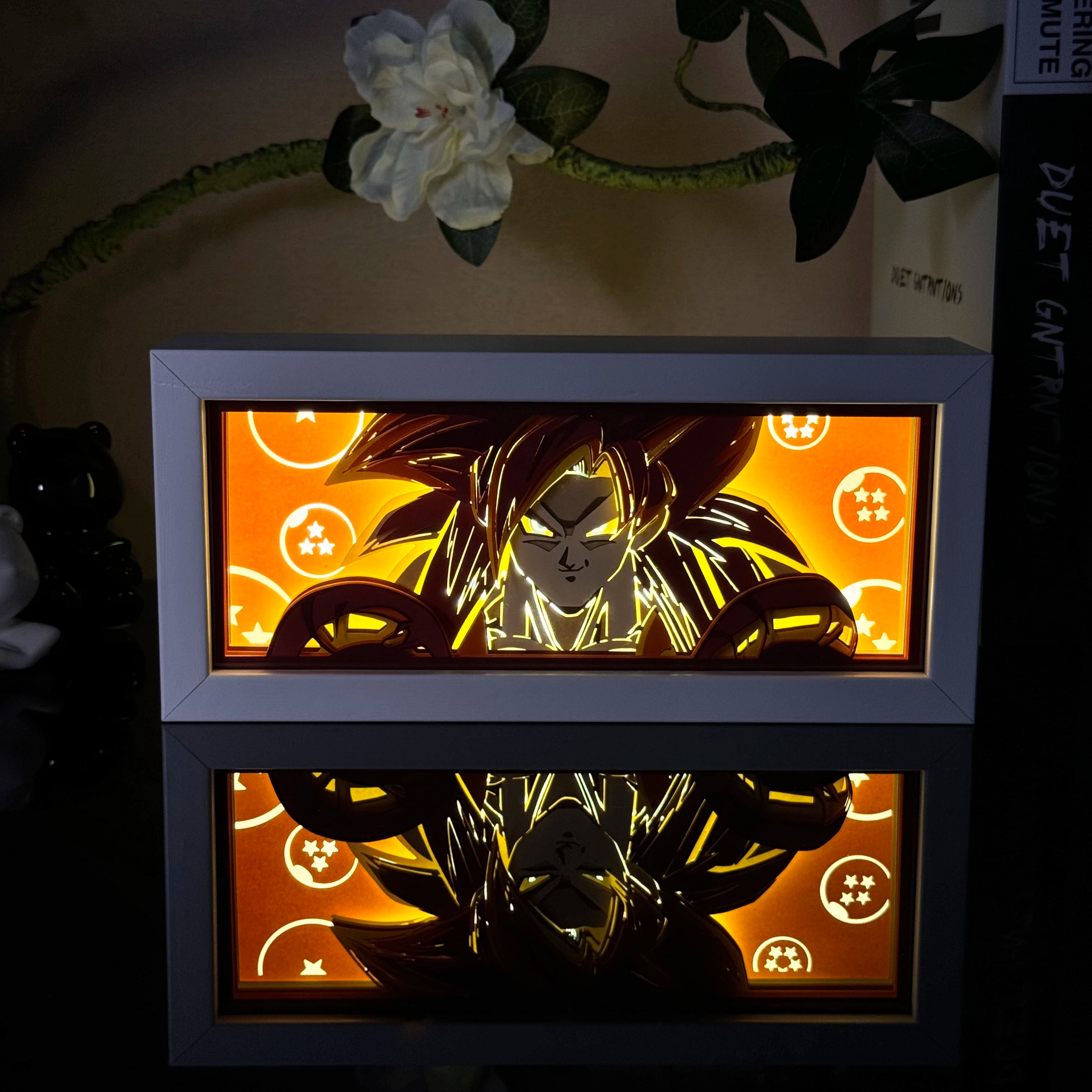 Anime Paper Carved Lamp | 3D LED Color Light Box Lamps & Night Lights - The Eezee Shop