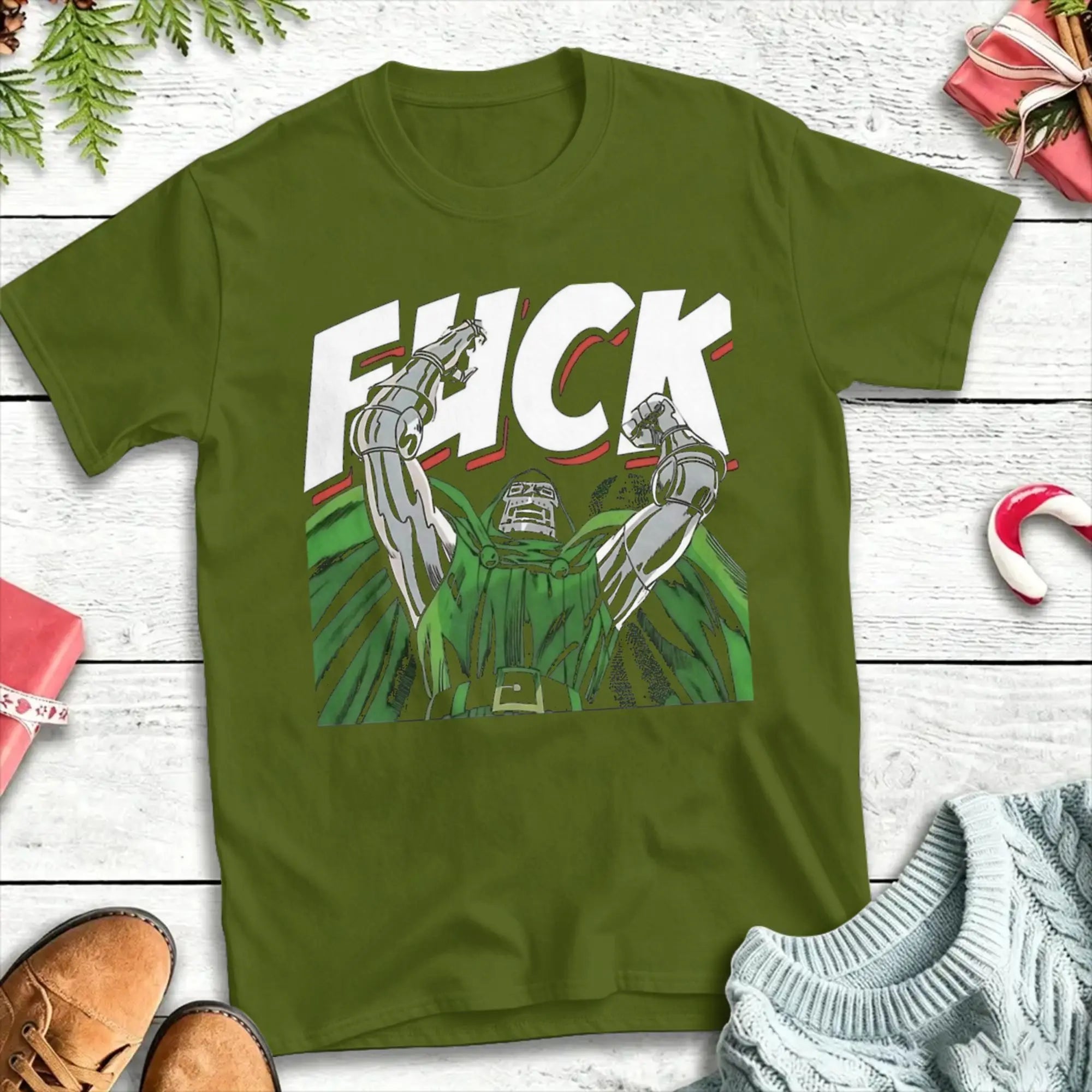 Doctor Doom Oversized Streetwear T-Shirt | Harajuku Graphic Tee Graphic Tees - The Eezee Shop