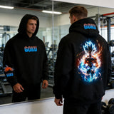Super Saiyan Goku Retro Hoodie | Pure Cotton Dragon Ball Pullover Hoodies & Sweatshirts - The Eezee Shop