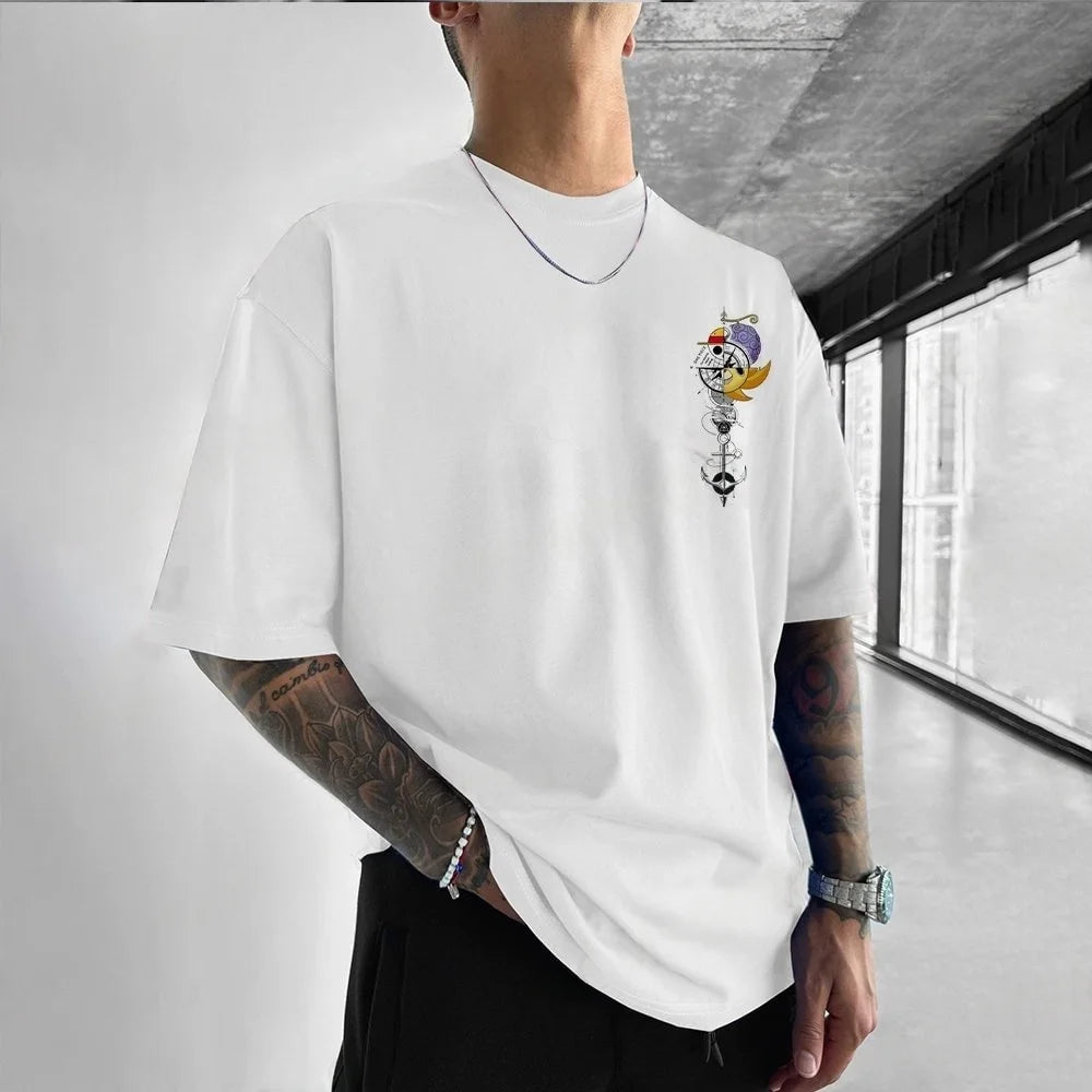 One Piece Men's T-shirt Monkey D. Luffy Summer and Autumn Anime Boy Anime Tshirts - The Eezee Shop