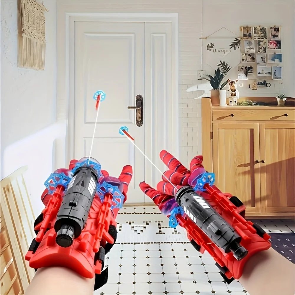 Spider Web Launcher Gloves | Kids Red & Blue Hero Toy Novelty Toys - The Eezee Shop