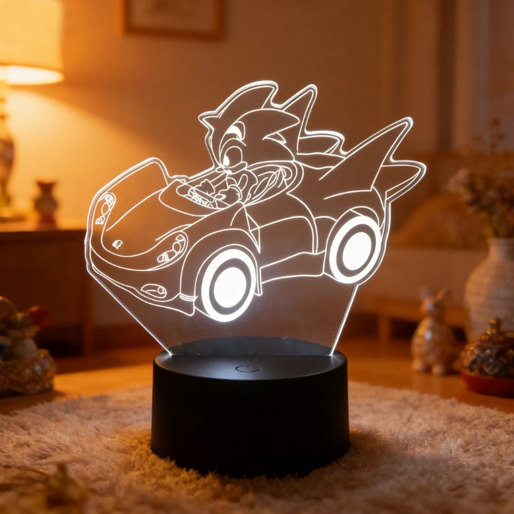 Sonic 3D LED Night Light | Cute Bedroom Table Lamp Lamps & Night Lights - The Eezee Shop