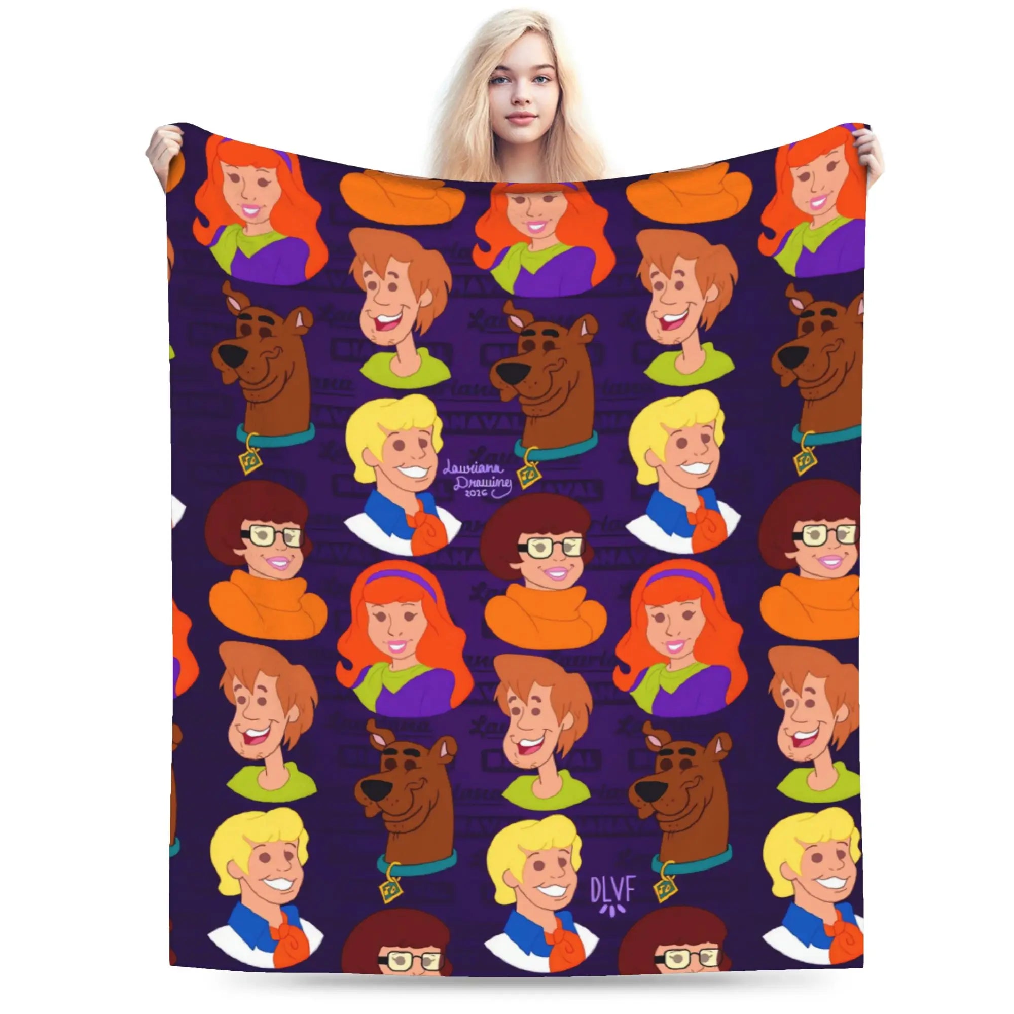 Scooby-Doo Flannel Blanket | Cartoon Halloween Winter Throw Throw Blankets - The Eezee Shop