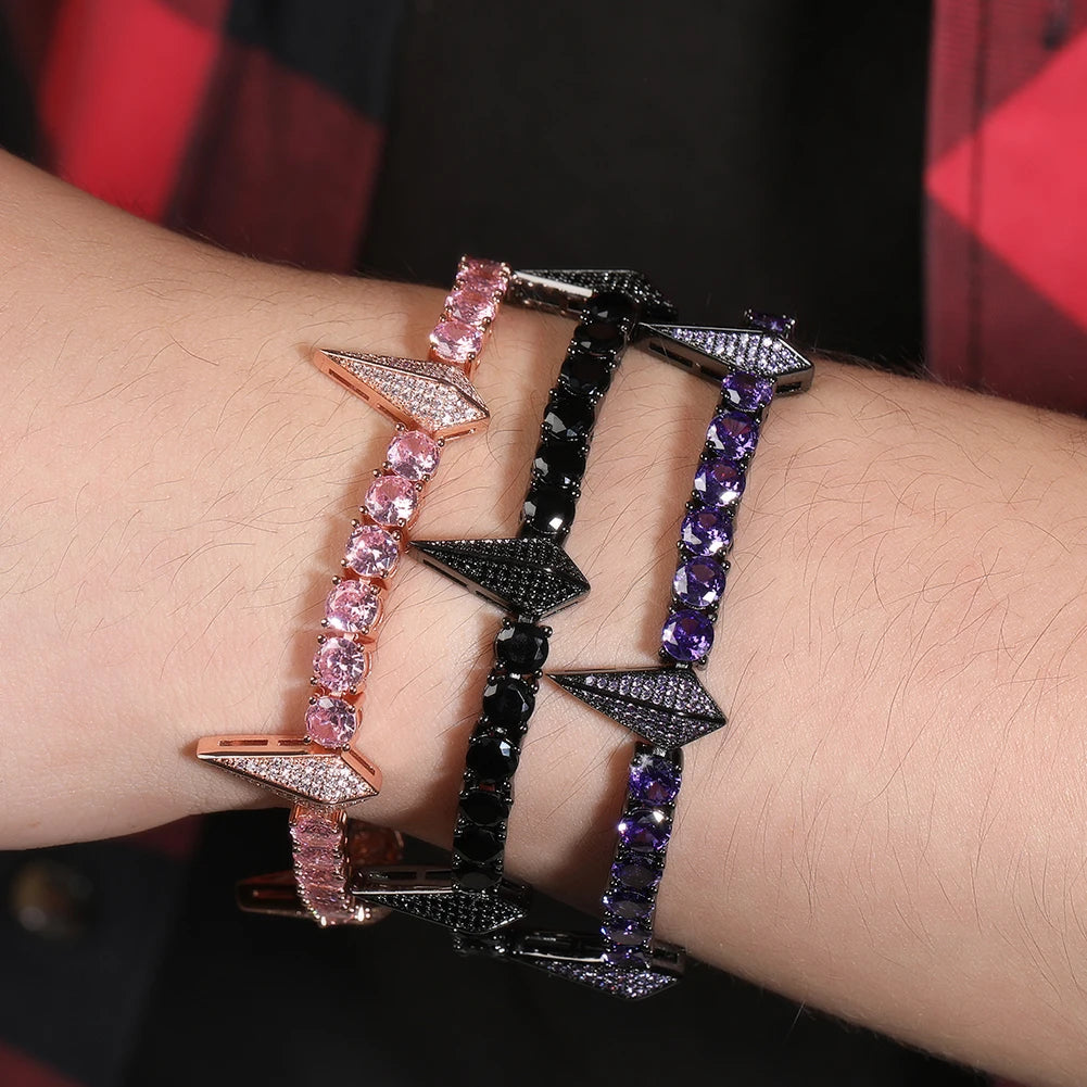 Black Panther Iced Out Tennis Bracelet | 5mm CZ Hip Hop Bracelet Jewelry - The Eezee Shop