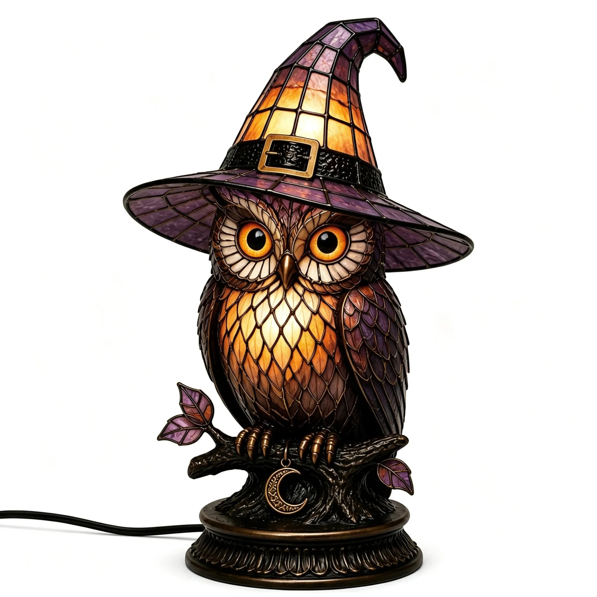 Gothic Resin Witch Hat Lamp | Light-Up Halloween Ornament Lamps & Night Lights - The Eezee Shop