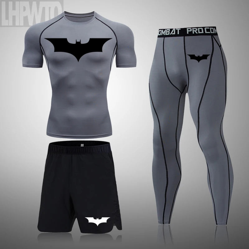 Men's Superhero Compression Set | Quick-Dry Gym Rashguard Suit Gym & Compression Wear - The Eezee Shop