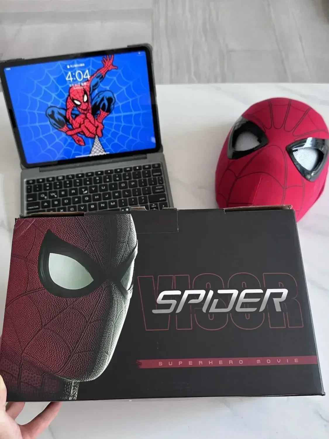 Miles Morales Light-Up Mask | Moving Eyes Ring Control 1:1 Cosplay Masks & Helmets - The Eezee Shop