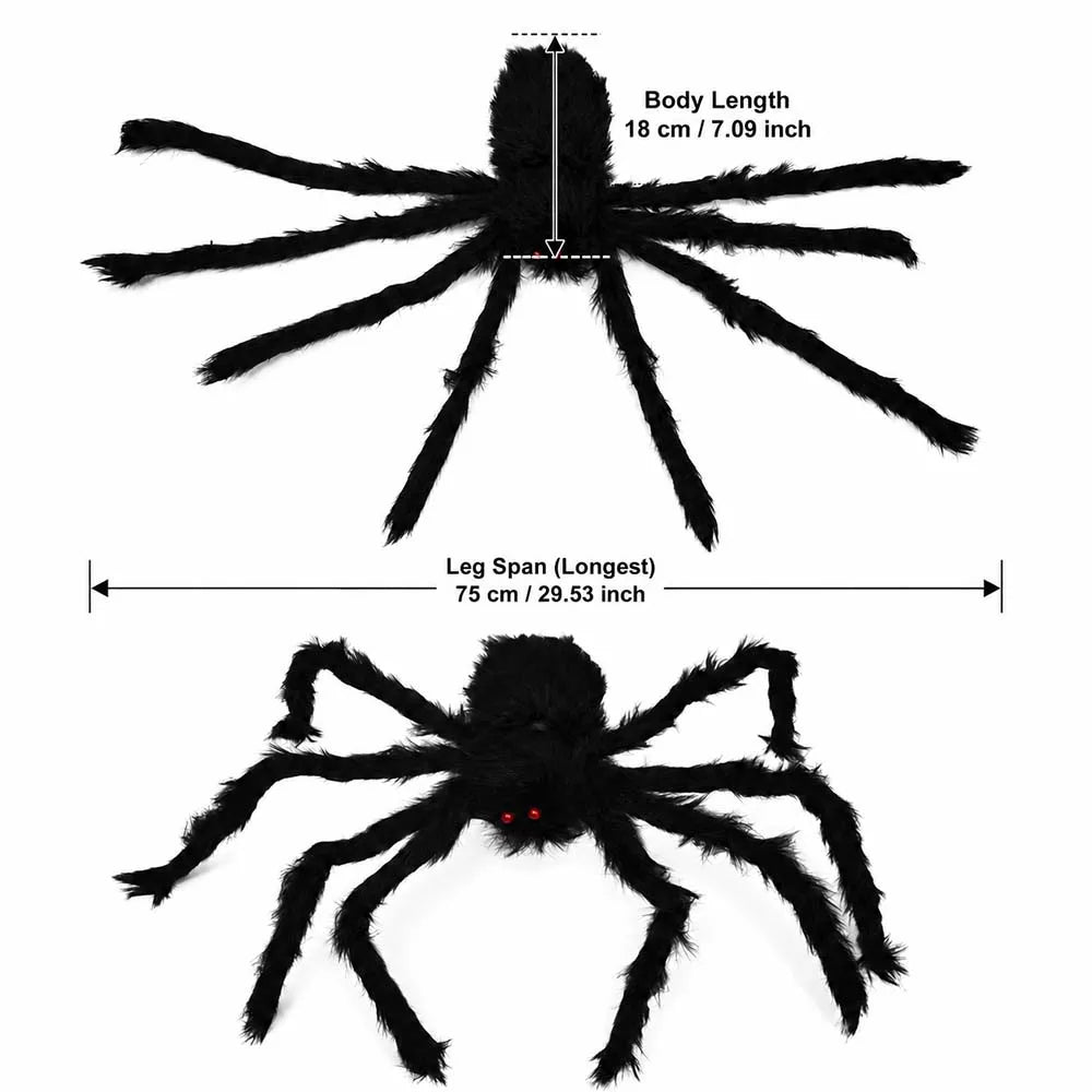 Giant Black Spider Decoration | Large Outdoor Halloween Prop Outdoor Halloween Decorations - The Eezee Shop