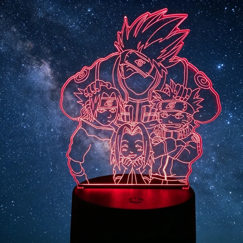 Naruto 3D LED Night Light | Akatsuki Kakashi Itachi Bedroom Lamp Lamps & Night Lights - The Eezee Shop