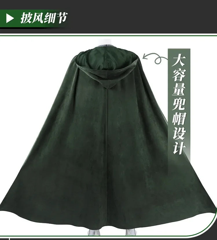Doctor Doom Armor Cosplay Costume | Green Hooded Cape & Mask Set Cosplay Costumes - The Eezee Shop