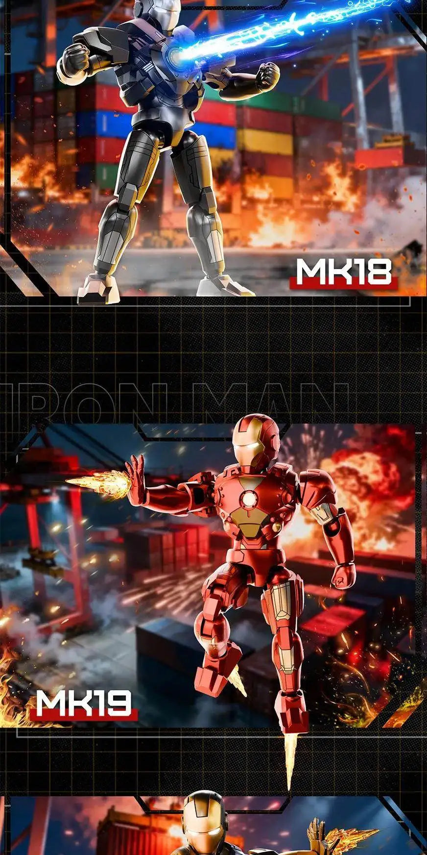 Iron Man Mark 17-24 Model Kit | DIY Armor Action Figure Collectible Figures - The Eezee Shop