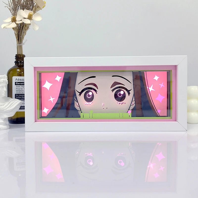 Anime Paper-Cut Light Box | Remote Control Color Night Light Lamps & Night Lights - The Eezee Shop