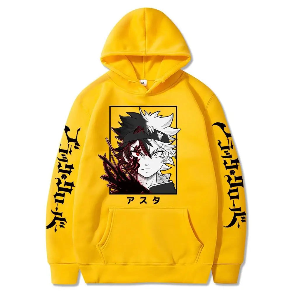 Black Clover Asta Hoodie | Oversized Anime Streetwear Pullover Hoodies & Sweatshirts - The Eezee Shop